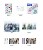 ILLIT NOT CUTE ANYMORE album components including printed inserts and collectible merchandise.