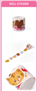 ILLIT DEARLIT Roll Sticker product images showing the decorative sticker designs and partially unrolled sticker strip.