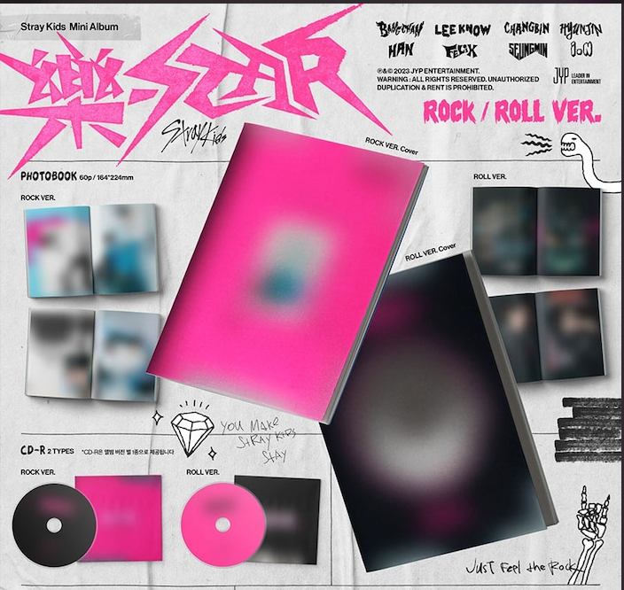 Stray Kids ROCK-STAR official album product image showing album packaging and version details