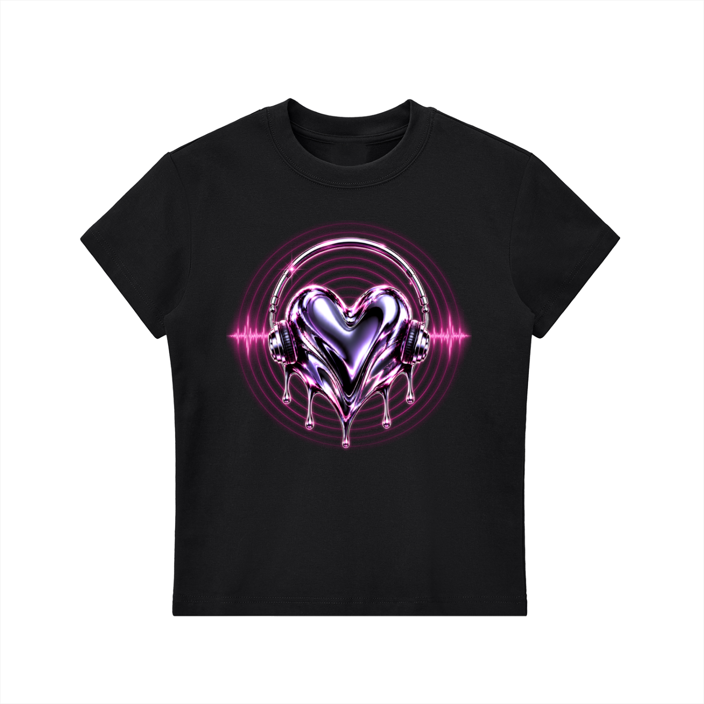Music Is Life | Chrome Heart Headphones Graphic Tee