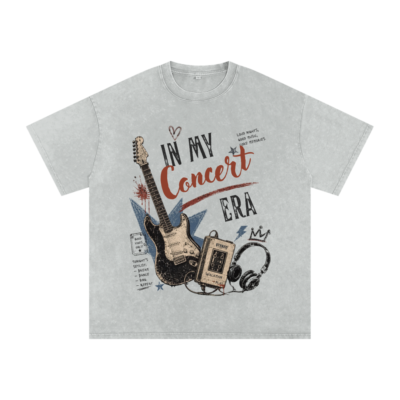 In My Concert Era | Snow Washed Oversized Graphic Tee