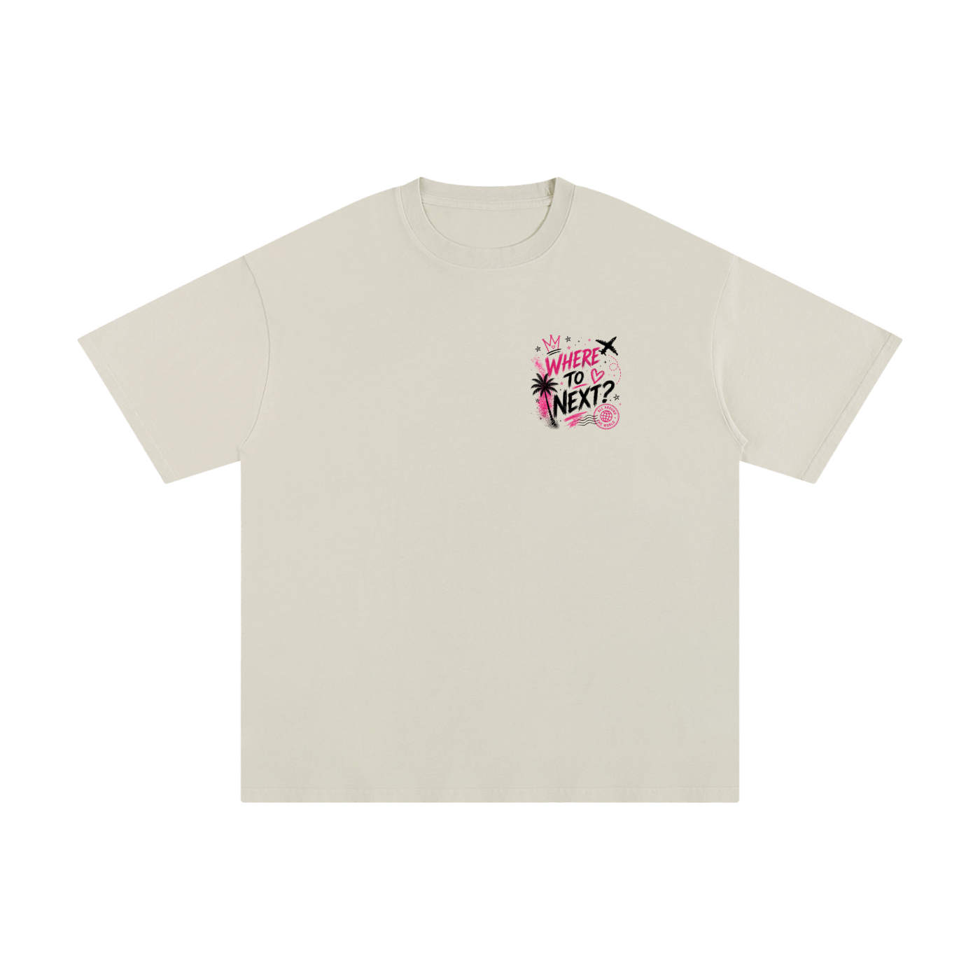 Where To Next? Vintage Travel Graphic Tee | Grunge Vacation Shirt | Wanderlust Streetwear | Unisex Heavy Cotton T-Shirt